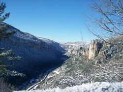 Gorges de la Jonte sous la neige